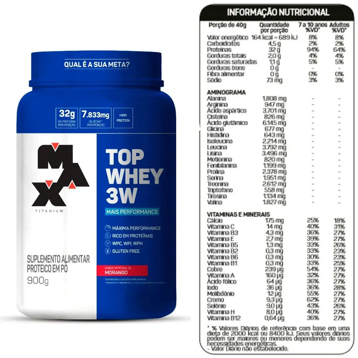 TOP WHEY 3W (900G) - MAX TITANIUM - Imagem 2